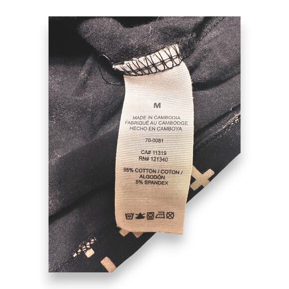 Y2K Garage Black Cross Pattern Print Racerback Tank Size Medium - Picture 5 of 8